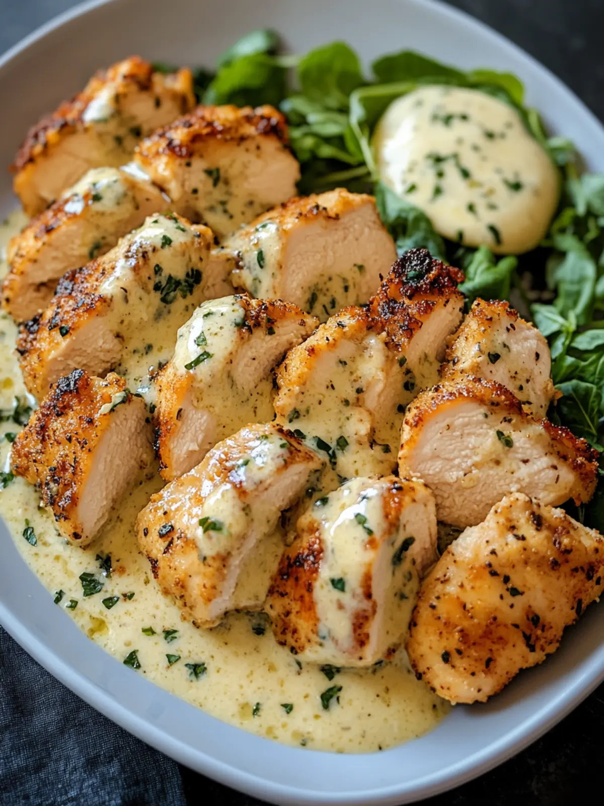 Baked Caesar Chicken with Creamy Parmesan Sauce in 35 Minutes 3 Baked Caesar Chicken with Creamy Parmesan Sauce