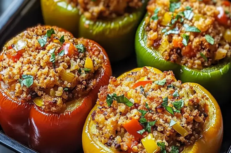 Cajun-Style Stuffed Bell Peppers