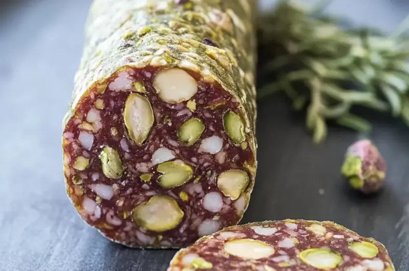 No-Bake Pistachio Salami