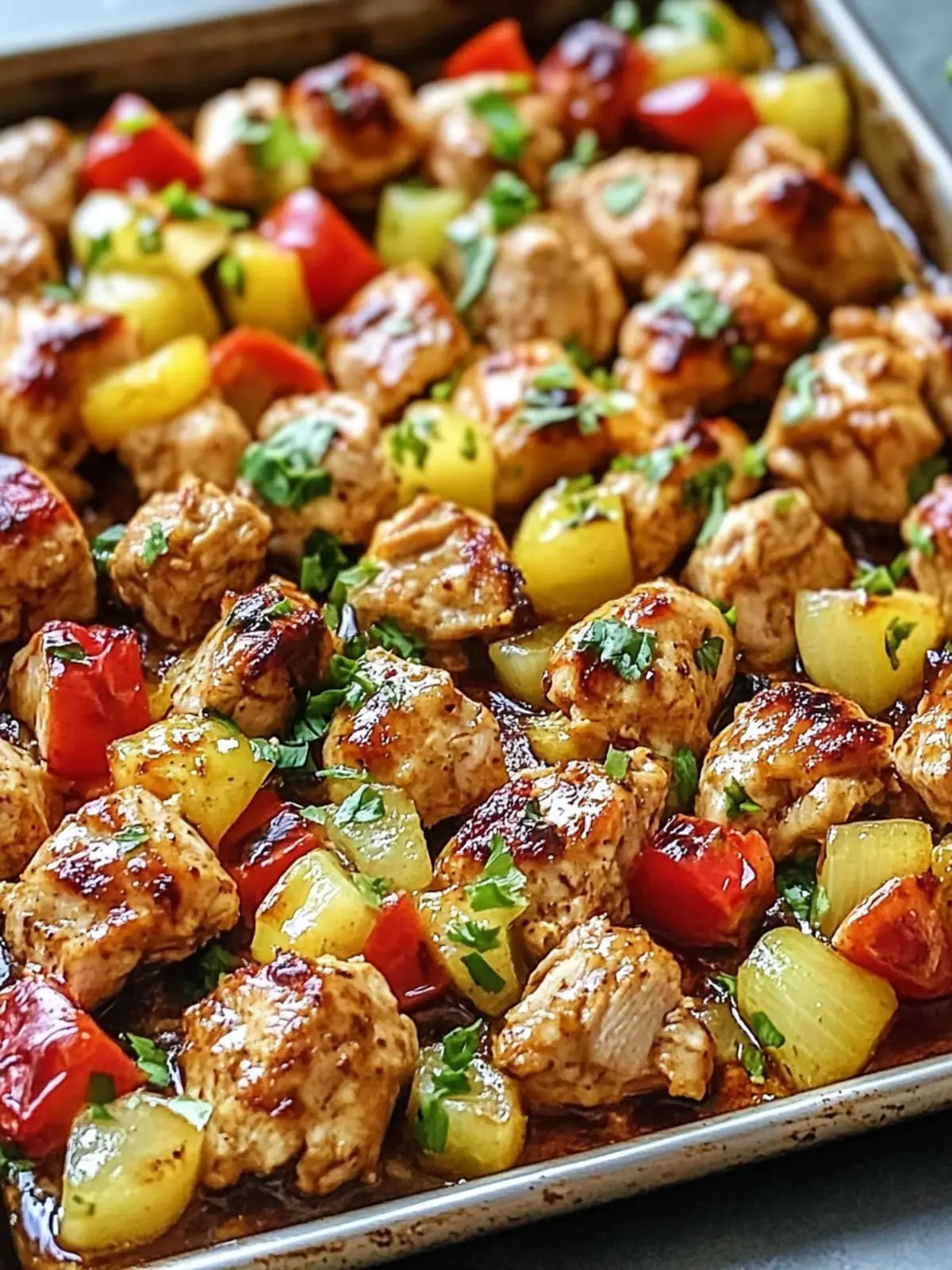 Delicious Hawaiian Chicken Sheet Pan Recipe for Easy Family Dinners 5 Hawaiian Chicken Sheet Pan