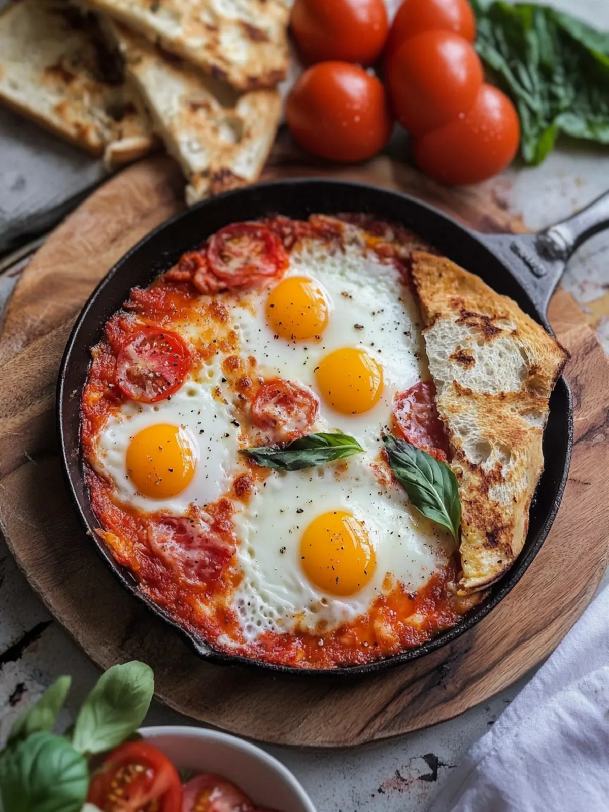 Spicy Eggs in Purgatory: A Comforting Meatless Delight 3 Eggs in Purgatory
