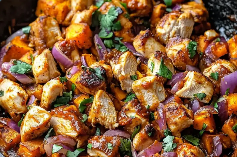BBQ Chicken Sweet Potato Skillet