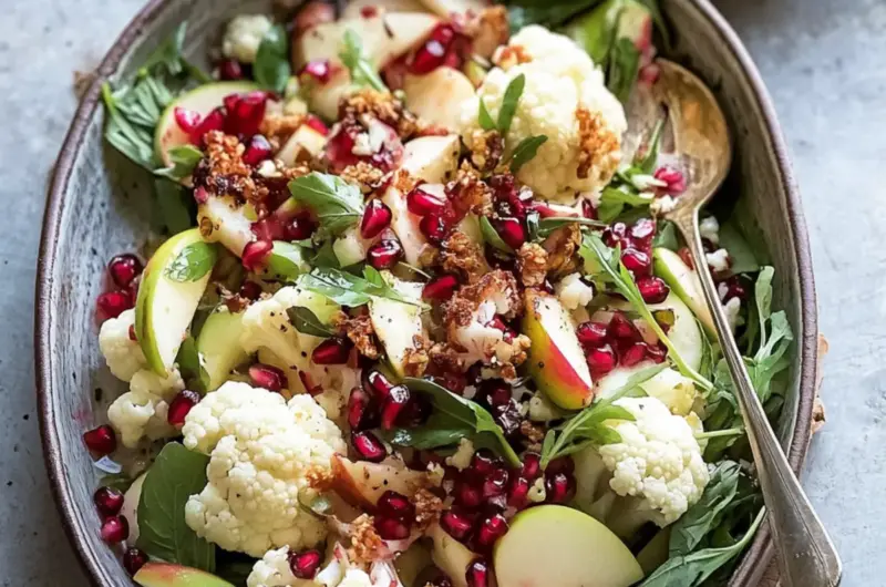 Cauliflower, Pomegranate and Apple Salad