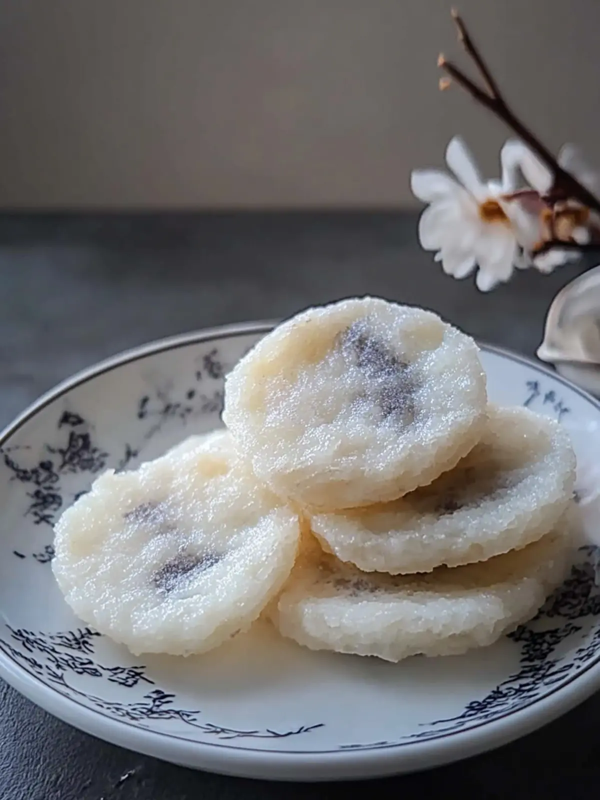 Chewy Glutinous Rice Cakes with Nutty Black Sesame Filling 4 Glutinous Rice Cakes