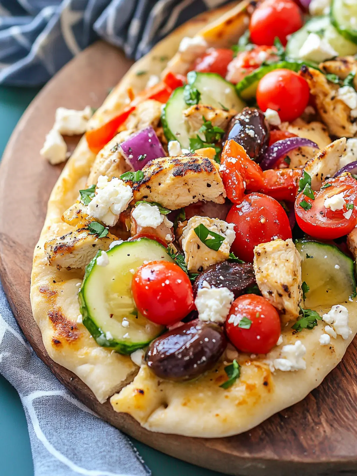 Greek Chicken Flatbreads: A Fresh Take on Family Dinners 4 Greek Chicken Flatbreads