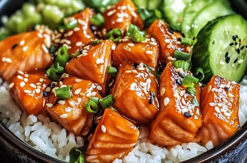 Crispy Salmon and Rice Bowl