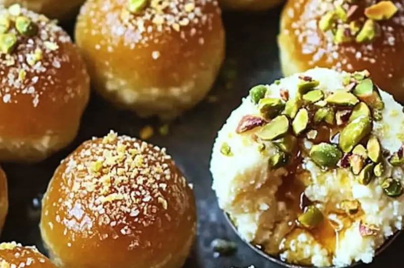 Ricotta Pistachio Honey Bites