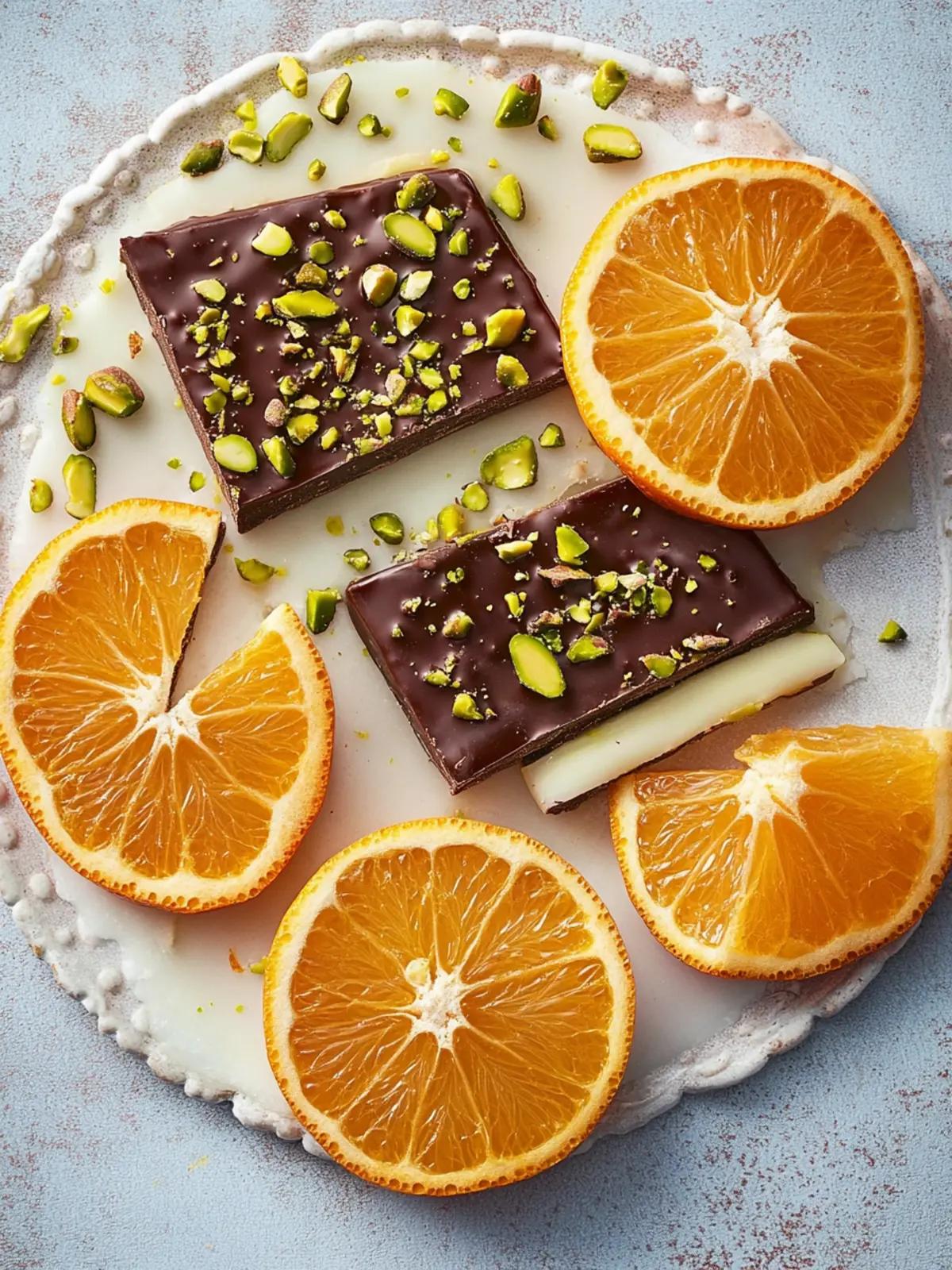 Chocolate-Pistachio Orange Slices for a Sweet Refreshing Treat 5 Chocolate–Pistachio Orange Slices