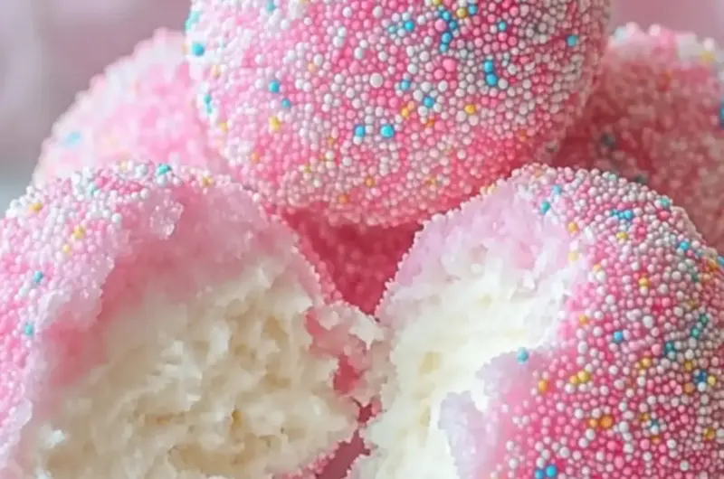 Cotton Candy Cheesecake Bombs