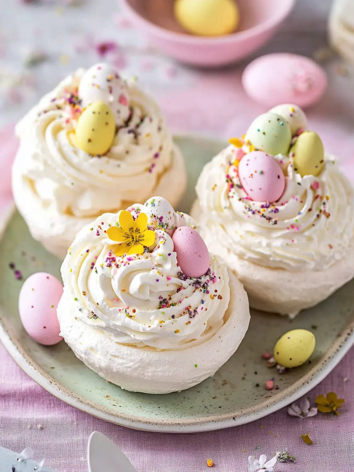 Delightful Mini Easter Pavlova Nests Your Taste Buds Will Love 4 Mini Easter Pavlova Nests