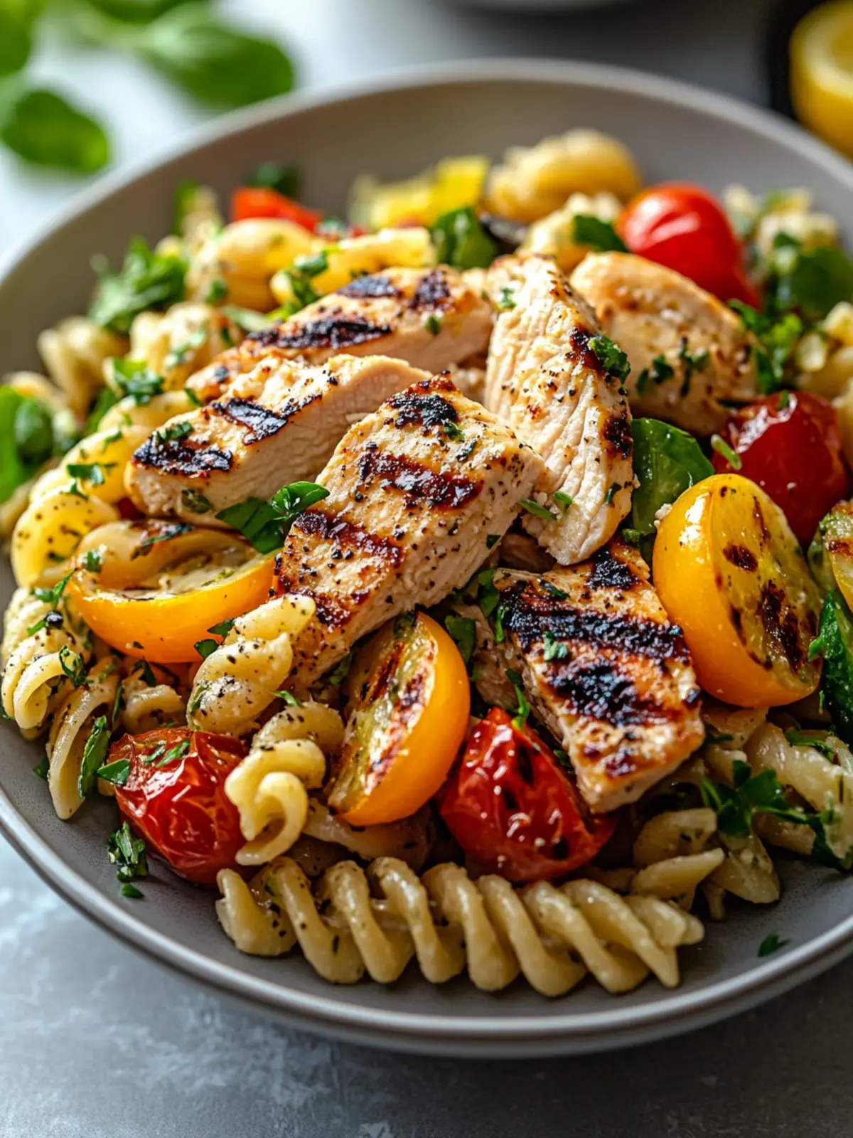 Grilled Chicken Pasta Salad That’s Bursting with Flavor 3 Grilled Chicken Pasta Salad