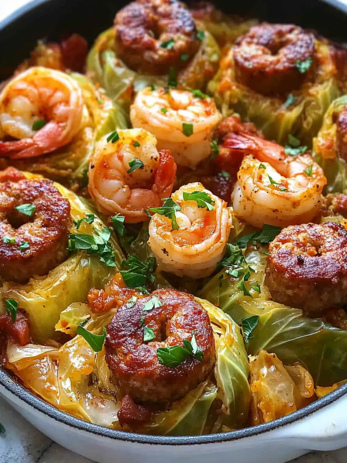 Keto Cajun Shrimp & Sausage Stuffed Cabbage for Bold Flavors 3 Keto Cajun Shrimp & Sausage Stuffed Cabbage