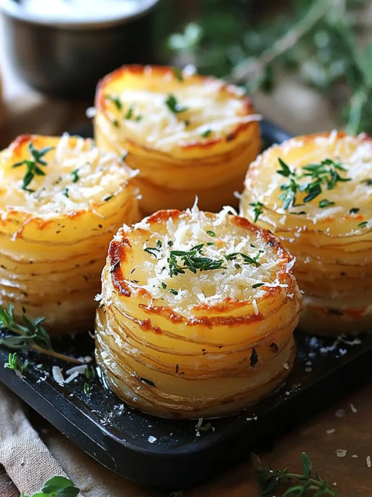 Irresistible Parmesan Potato Stacks for Cozy Nights In 2 Parmesan Potato Stacks