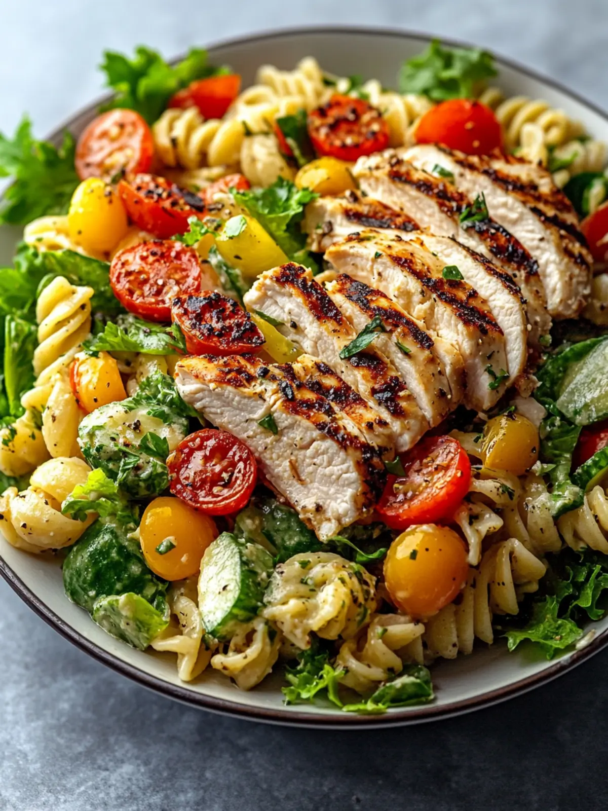 Grilled Chicken Pasta Salad That’s Bursting with Flavor 4 Grilled Chicken Pasta Salad