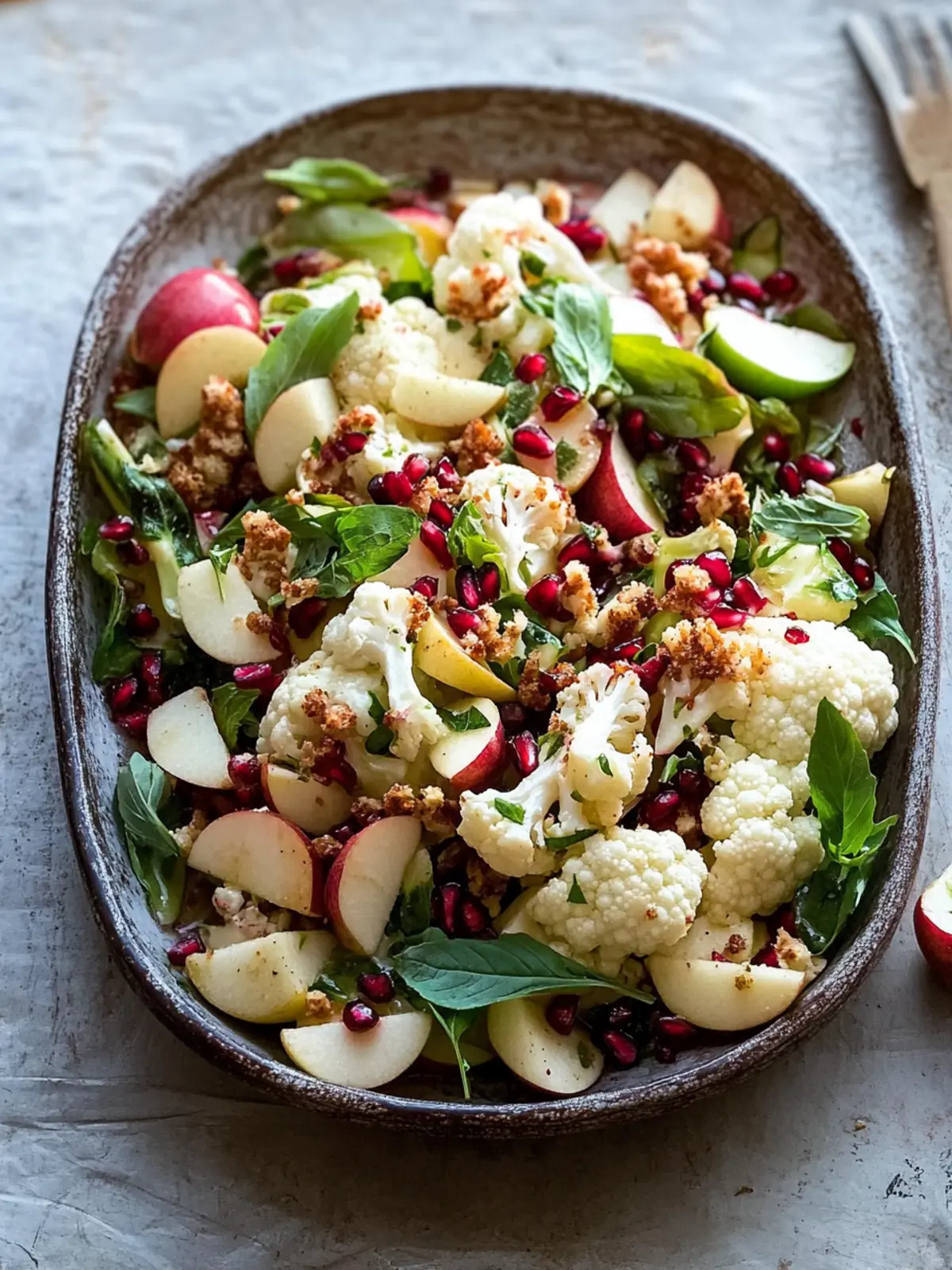 Zesty Cauliflower, Pomegranate and Apple Salad Surprise 3 Cauliflower, Pomegranate and Apple Salad