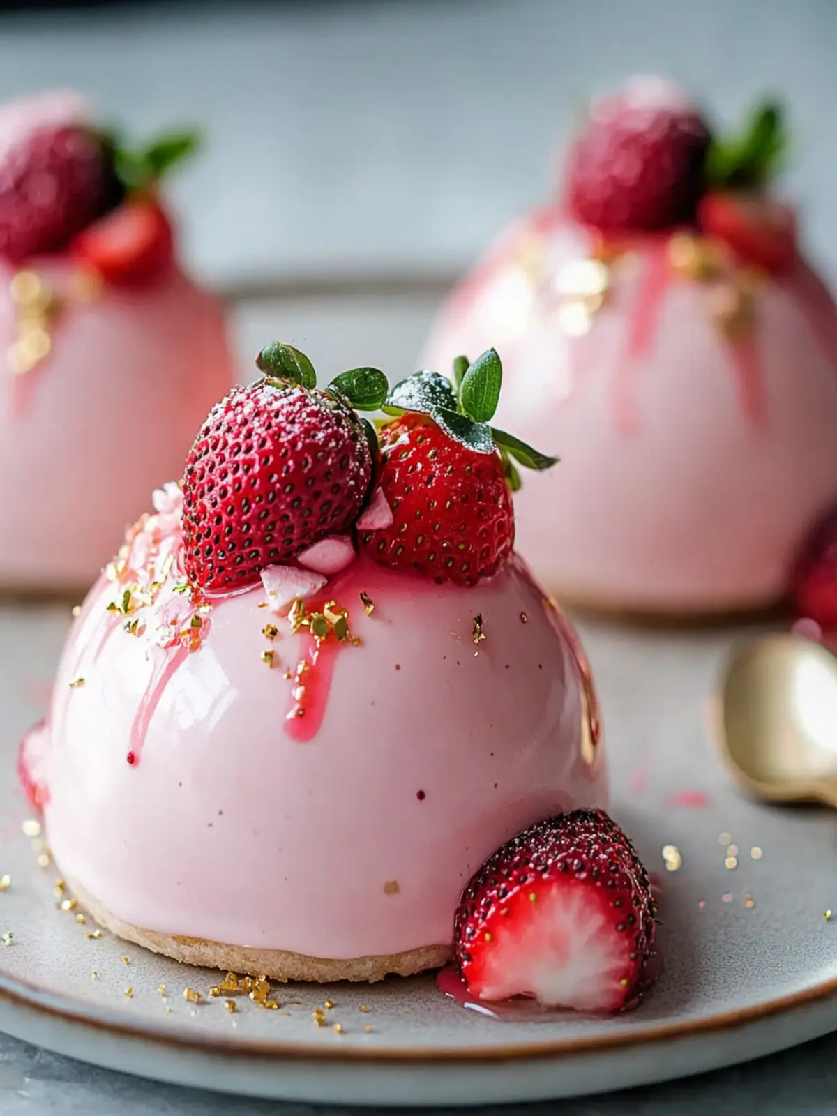 Easy White Chocolate Strawberry Mousse Domes for Sweet Moments 3 White Chocolate Strawberry Mousse Domes