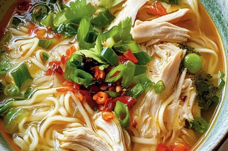Ginger Garlic Chicken Noodle Soup