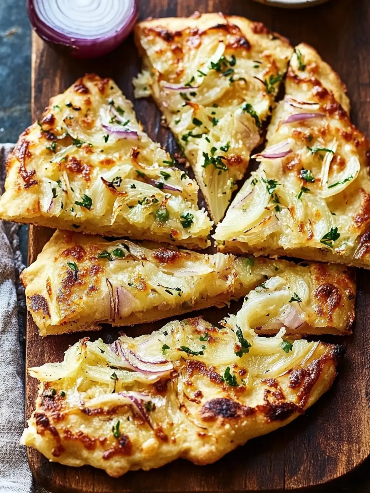 Savory Onion Flatbread Recipe for the Perfect Cozy Night 5 Onion Flatbread