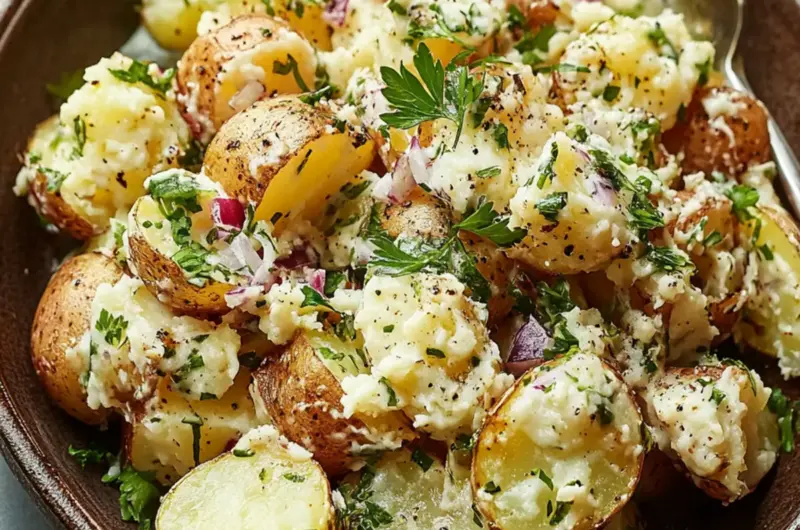 Crispy Smashed Potato Salad