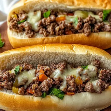 Savory Ground Beef Philly Cheesesteaks Ready in 30 Minutes 9 Ground Beef Philly Cheesesteaks