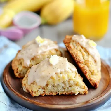 Banana Bread Scones with Creamy Glaze for Breakfast Bliss 9 Banana Bread Scones