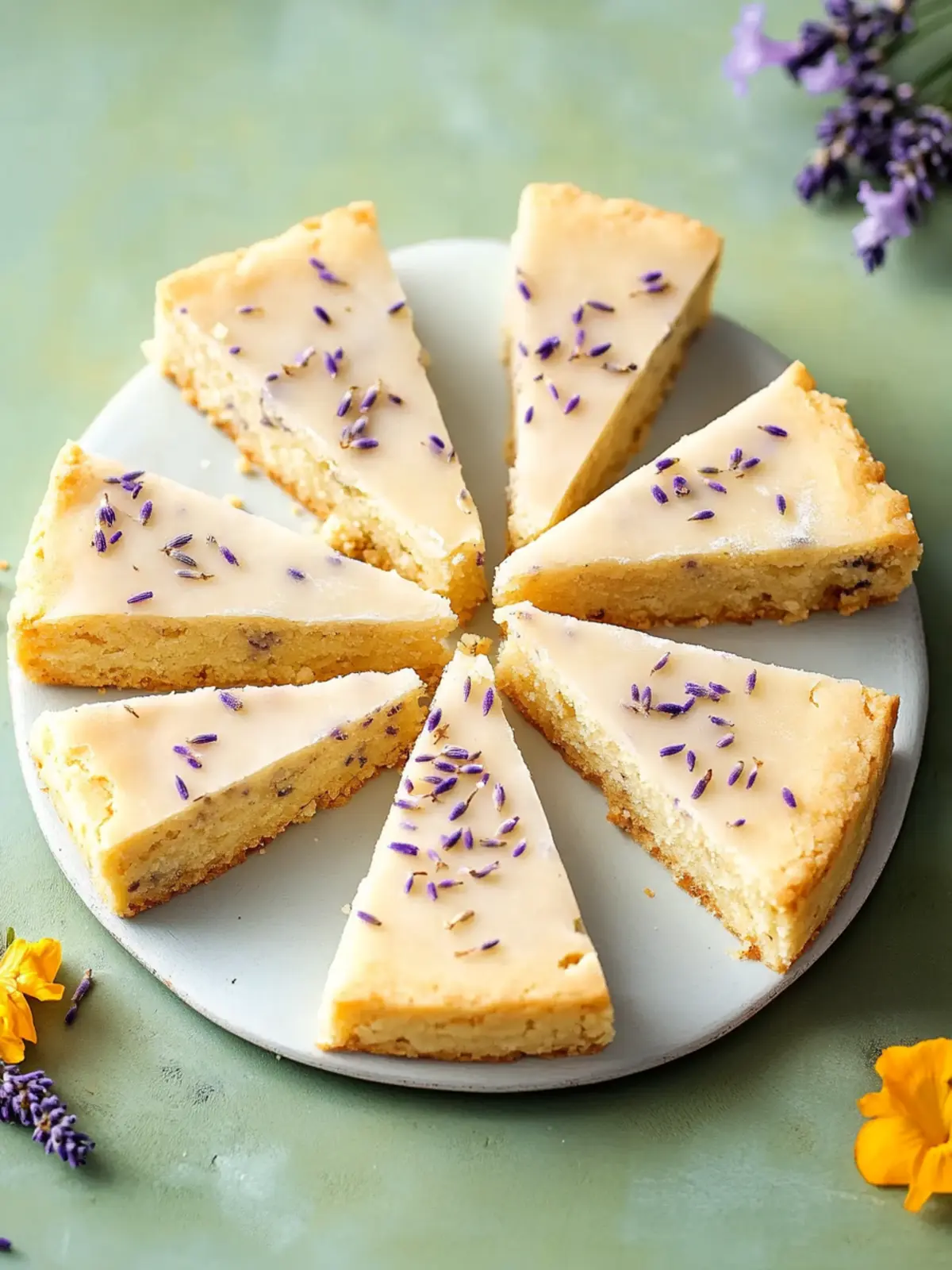 Lavender Shortbread Wedges: A Citrus-Infused Spring Delight 3 Lavender Shortbread Wedges