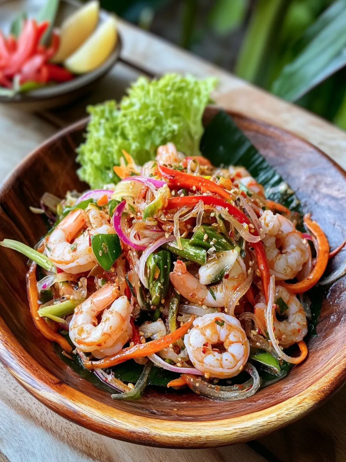 Zesty Pla Goong Salad: Fresh Thai Shrimp Delight in Minutes 4 Pla Goong Salad