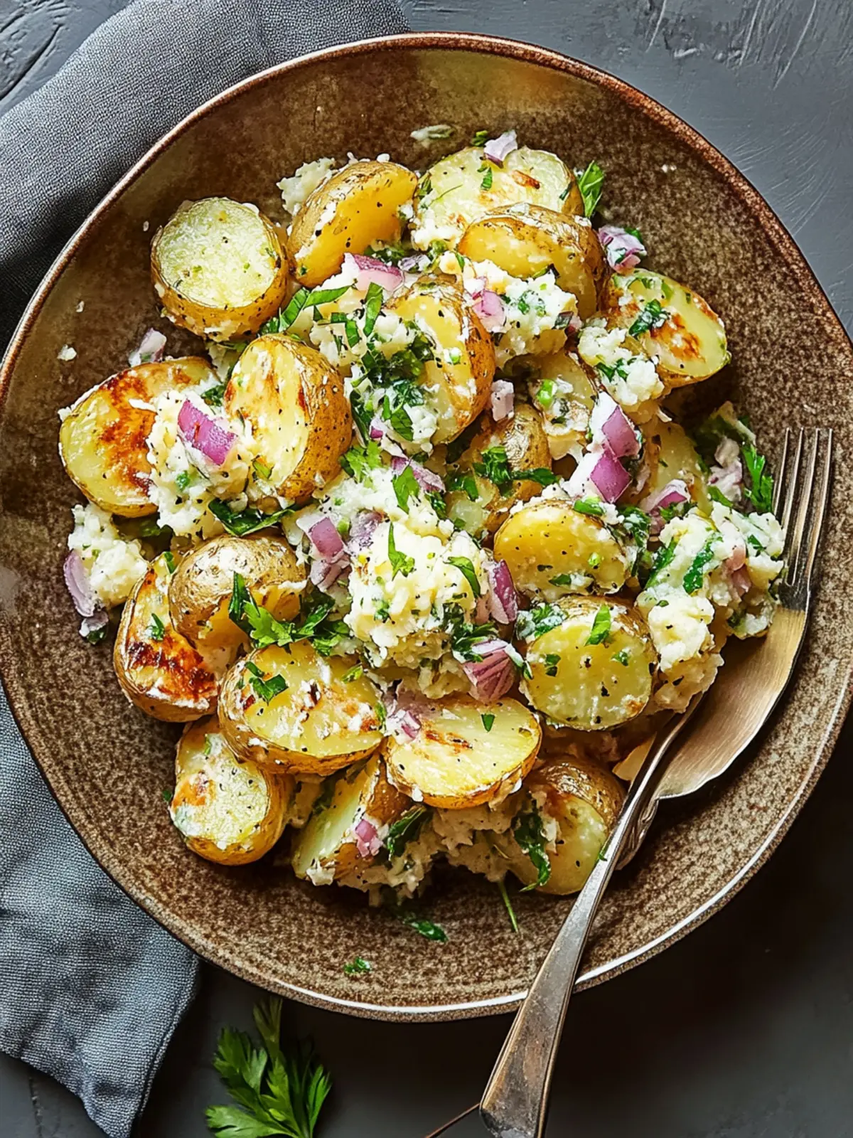 Crispy Smashed Potato Salad: A Flavorful Twist on Tradition 2 Crispy Smashed Potato Salad