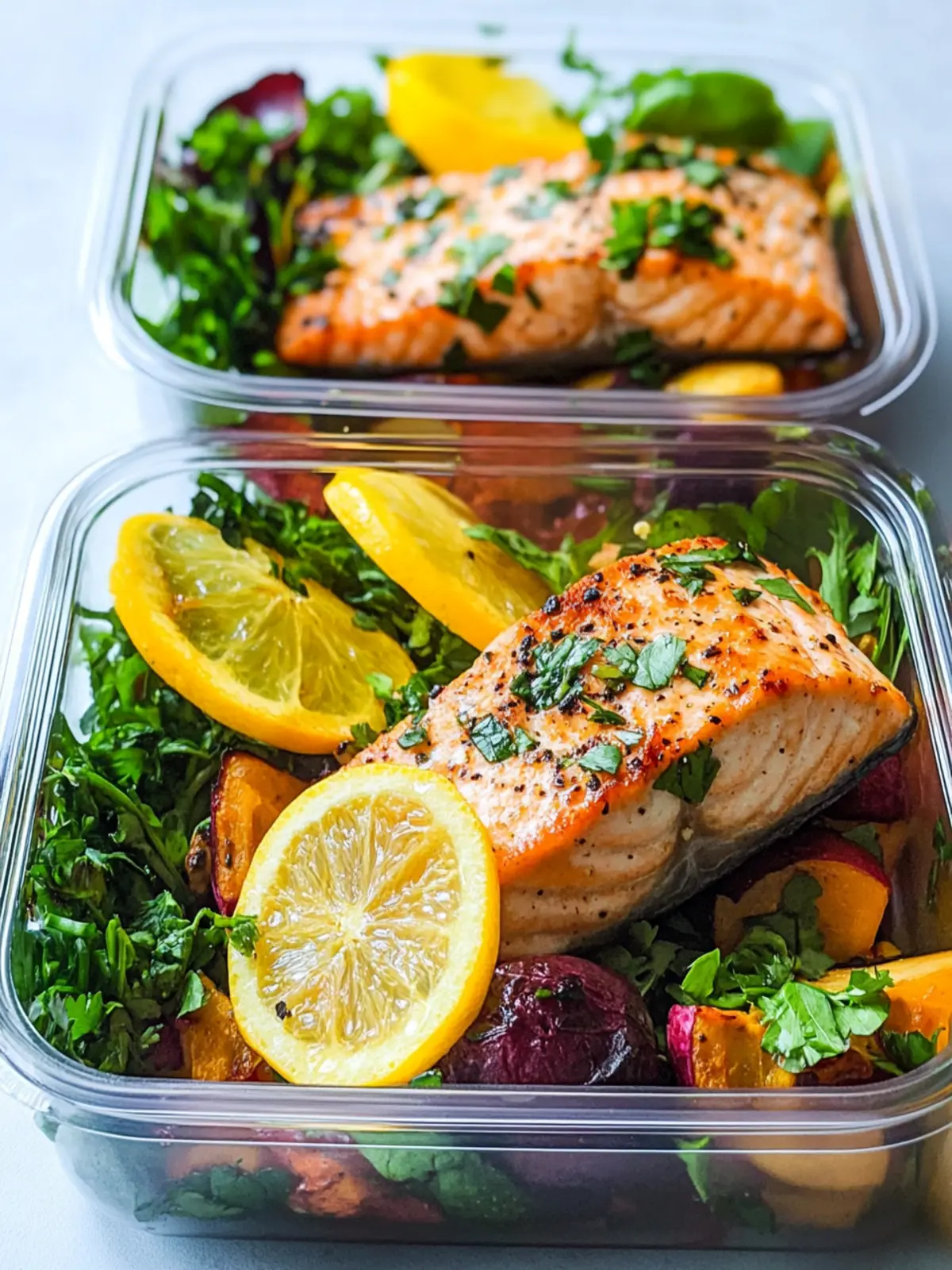 Savory Salmon Meal Prep with Veggies for Healthy Eating 3 Salmon Meal Prep With Veggies