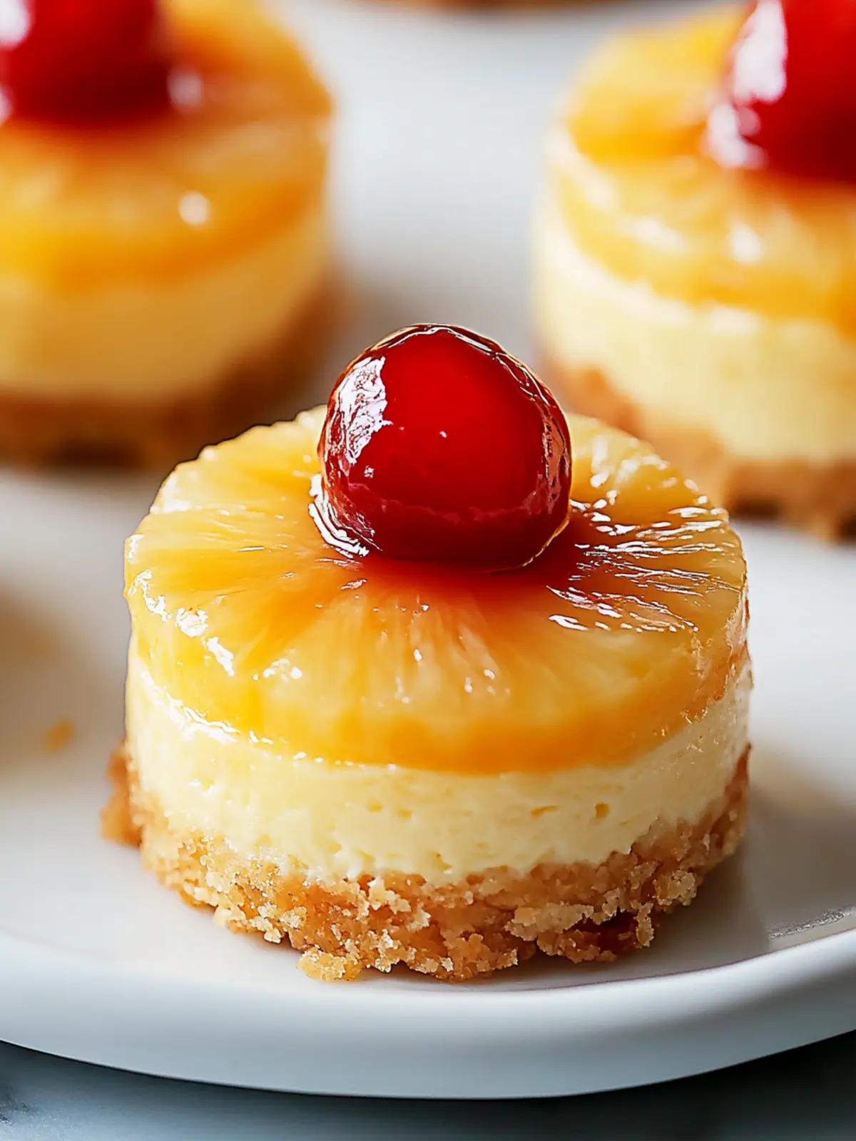 Mini Pineapple Upside-Down Cheesecakes for Tropical Bliss 3 Mini Pineapple Upside-Down Cheesecakes