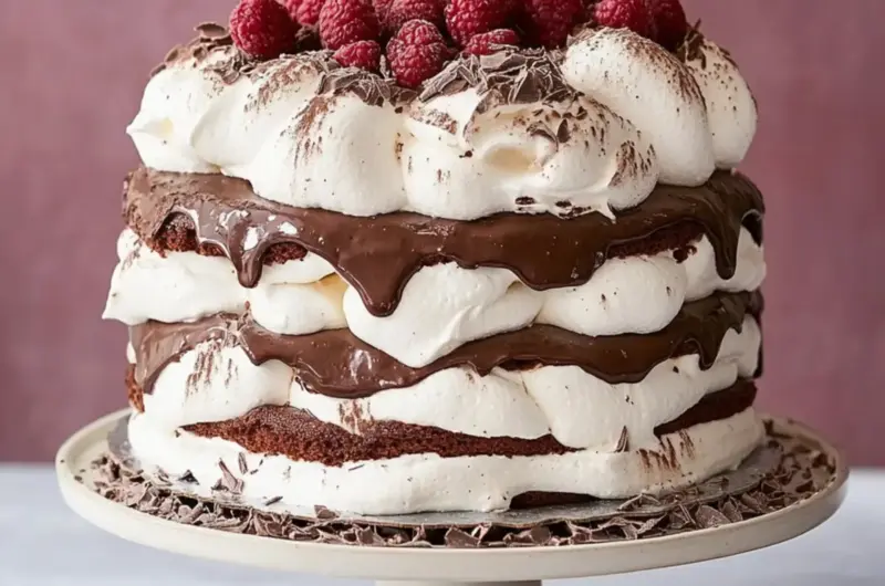 Chocolate Meringue Layer Cake