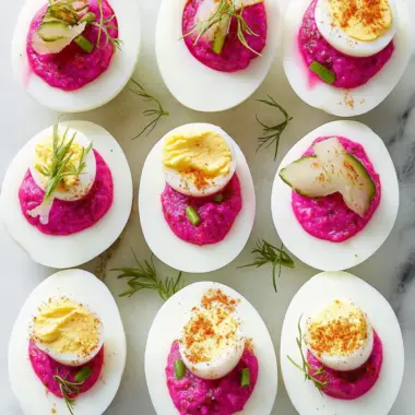 Beet-Pickled Deviled Eggs: A Tangy Twist for Your Next Snack 9 Beet-Pickled Deviled Eggs