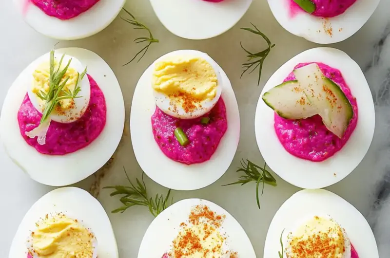 Beet-Pickled Deviled Eggs