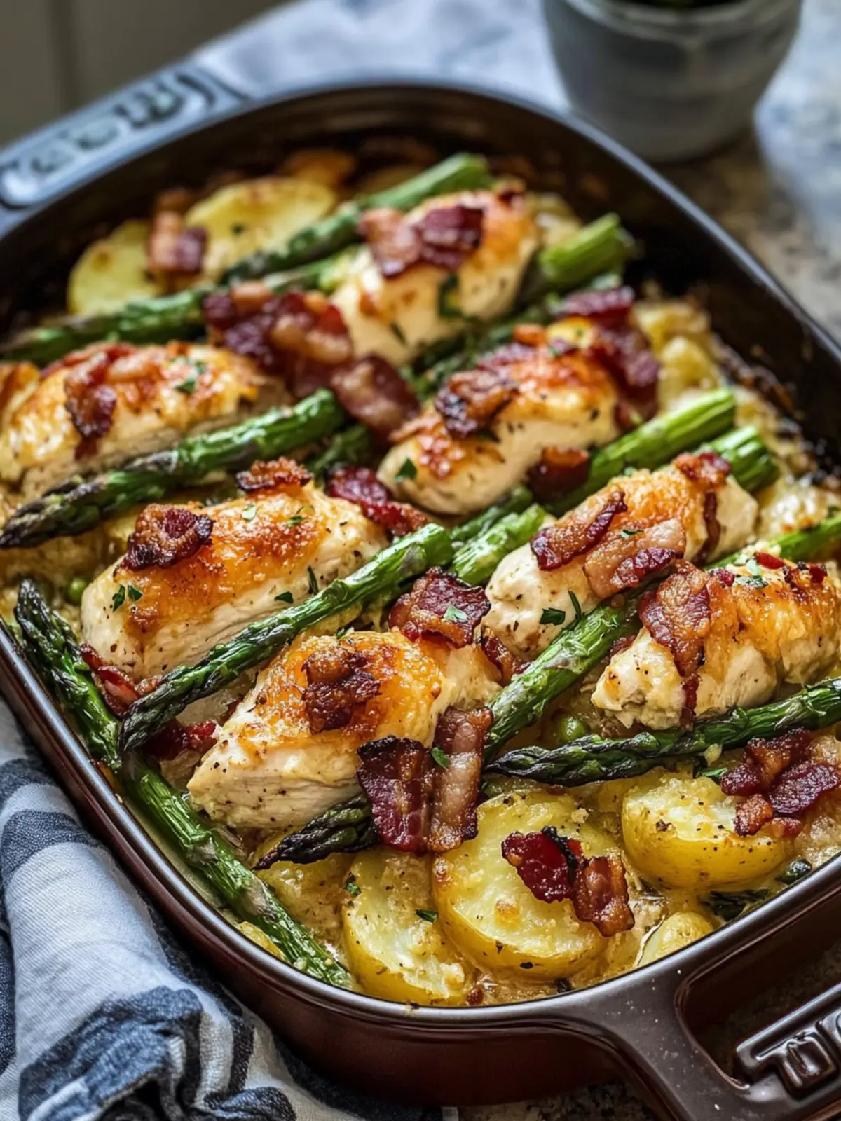 Irresistible Asparagus & Bacon Chicken Potato Casserole Delight 3 Asparagus & Bacon Chicken Potato Casserole