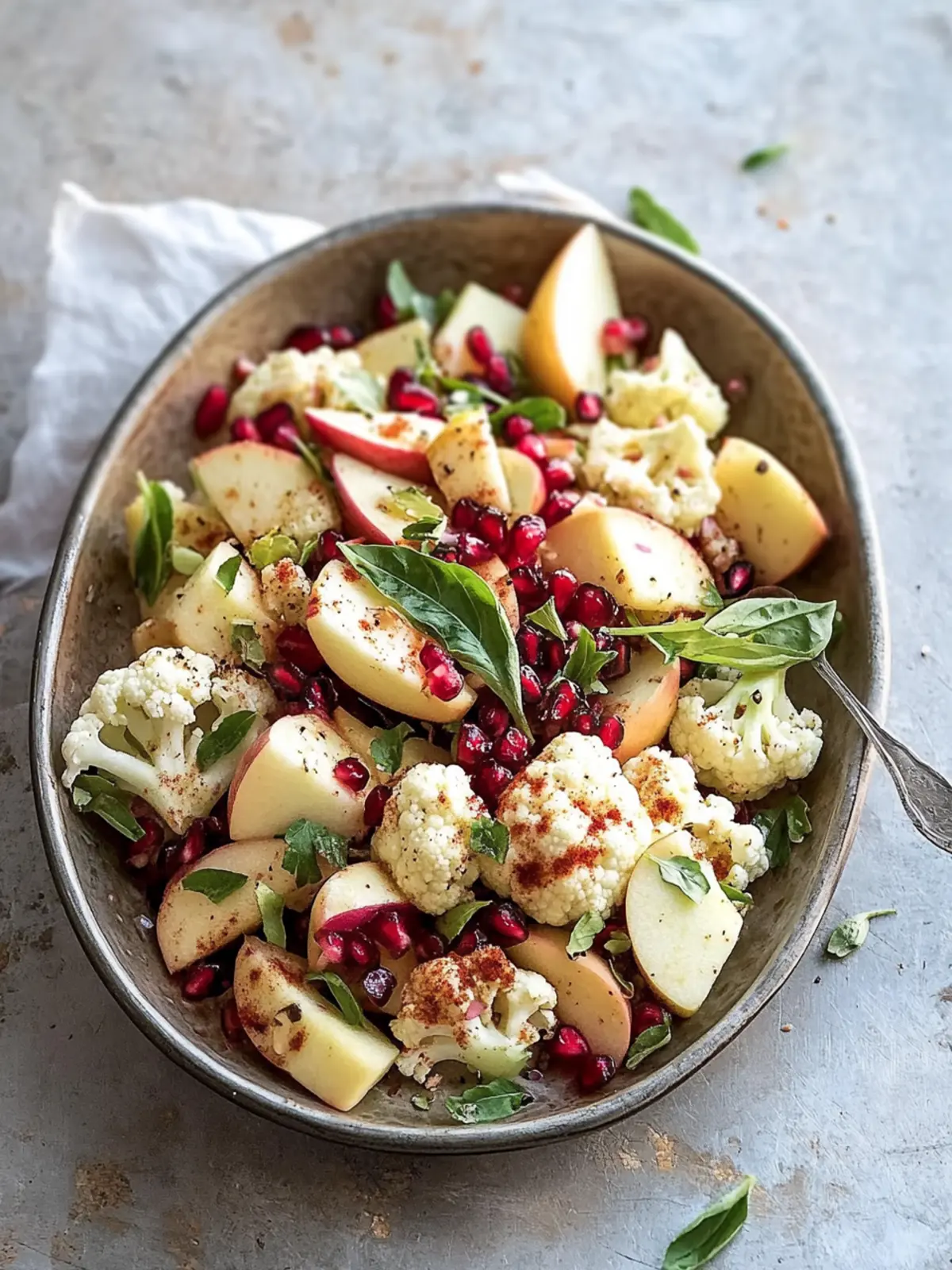 Zesty Cauliflower, Pomegranate and Apple Salad Surprise 2 Cauliflower, Pomegranate and Apple Salad