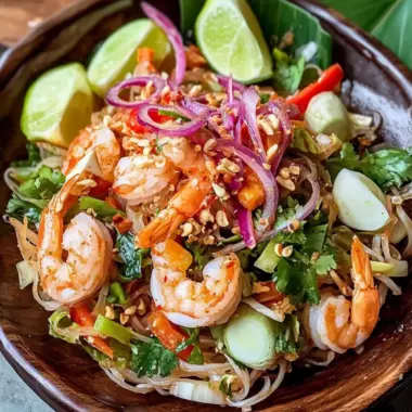 Zesty Pla Goong Salad: Fresh Thai Shrimp Delight in Minutes 9 Pla Goong Salad