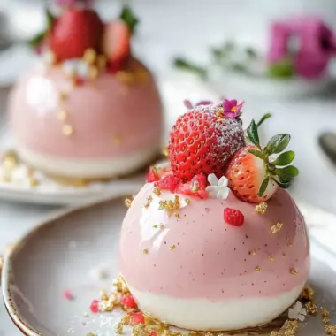Easy White Chocolate Strawberry Mousse Domes for Sweet Moments 9 White Chocolate Strawberry Mousse Domes