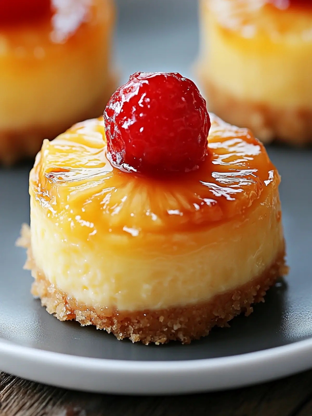 Mini Pineapple Upside-Down Cheesecakes for Tropical Bliss 2 Mini Pineapple Upside-Down Cheesecakes