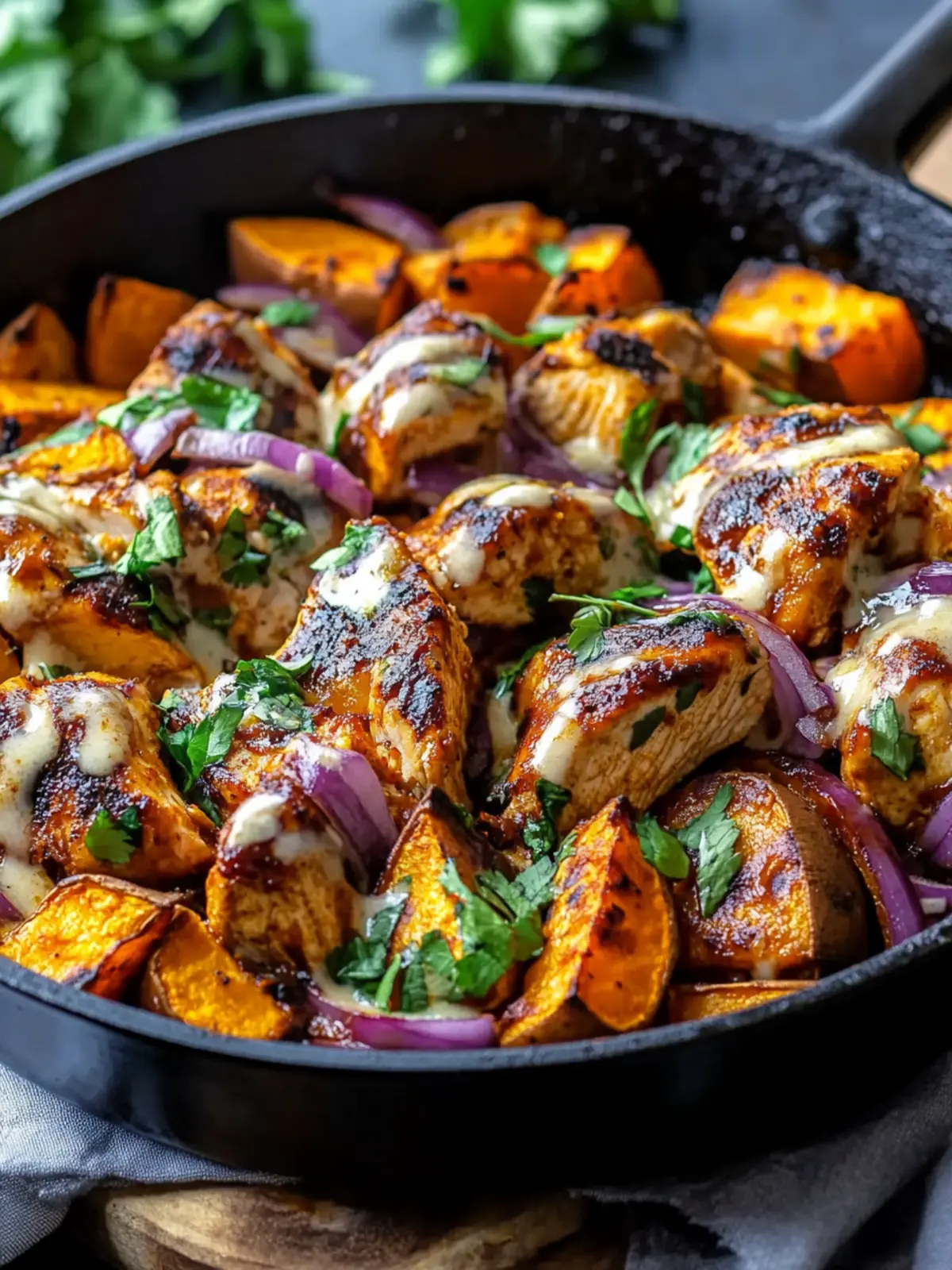 Savory BBQ Chicken Sweet Potato Skillet for Cozy Nights 3 BBQ Chicken Sweet Potato Skillet