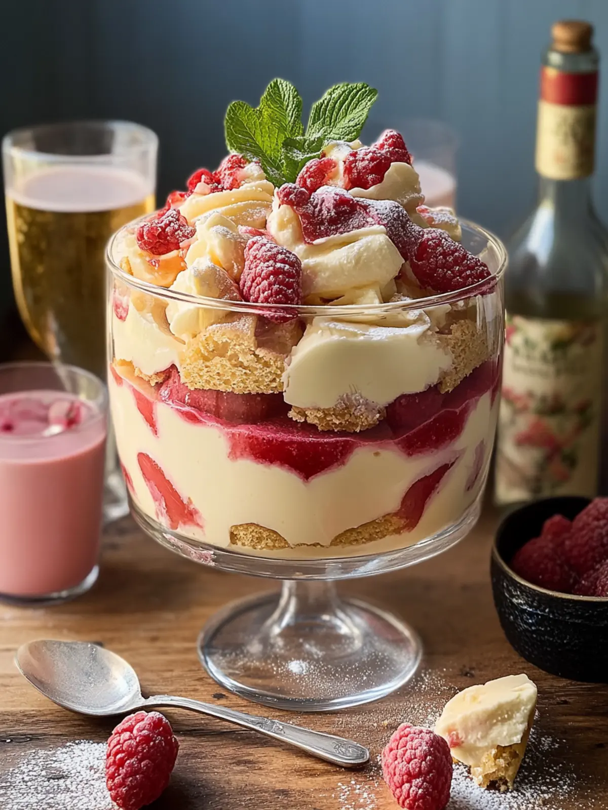 Rhubarb Custard Trifle: Effortless No-Bake Delight for Spring 4 Rhubarb Custard Trifle