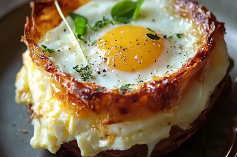 Baked Eggs Napoleon