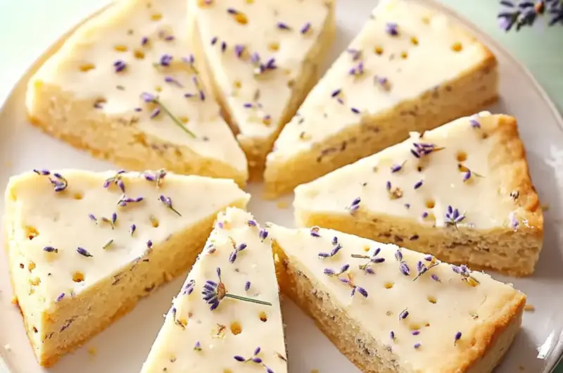Lavender Shortbread Wedges