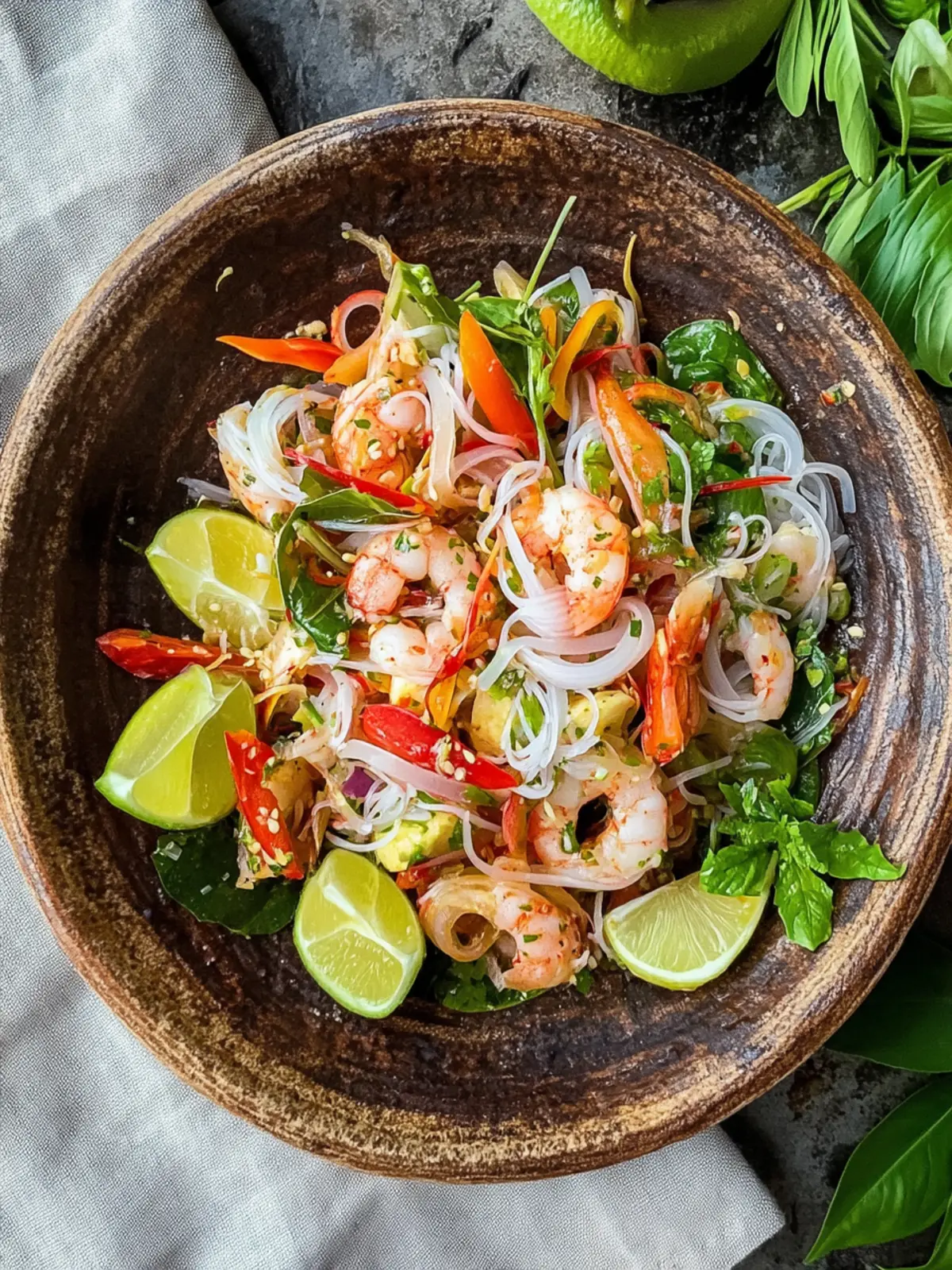 Zesty Pla Goong Salad: Fresh Thai Shrimp Delight in Minutes 2 Pla Goong Salad