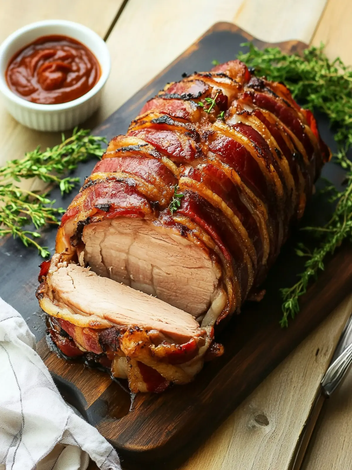 Irresistible Bacon Wrapped Pork Loin Perfect for Any Gathering 2 Bacon Wrapped Pork Loin