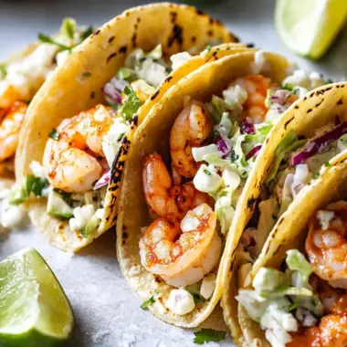 Shrimp Tacos with Poblano Lime Slaw for Flavor Lovers 9 Shrimp Tacos with Poblano Lime Slaw