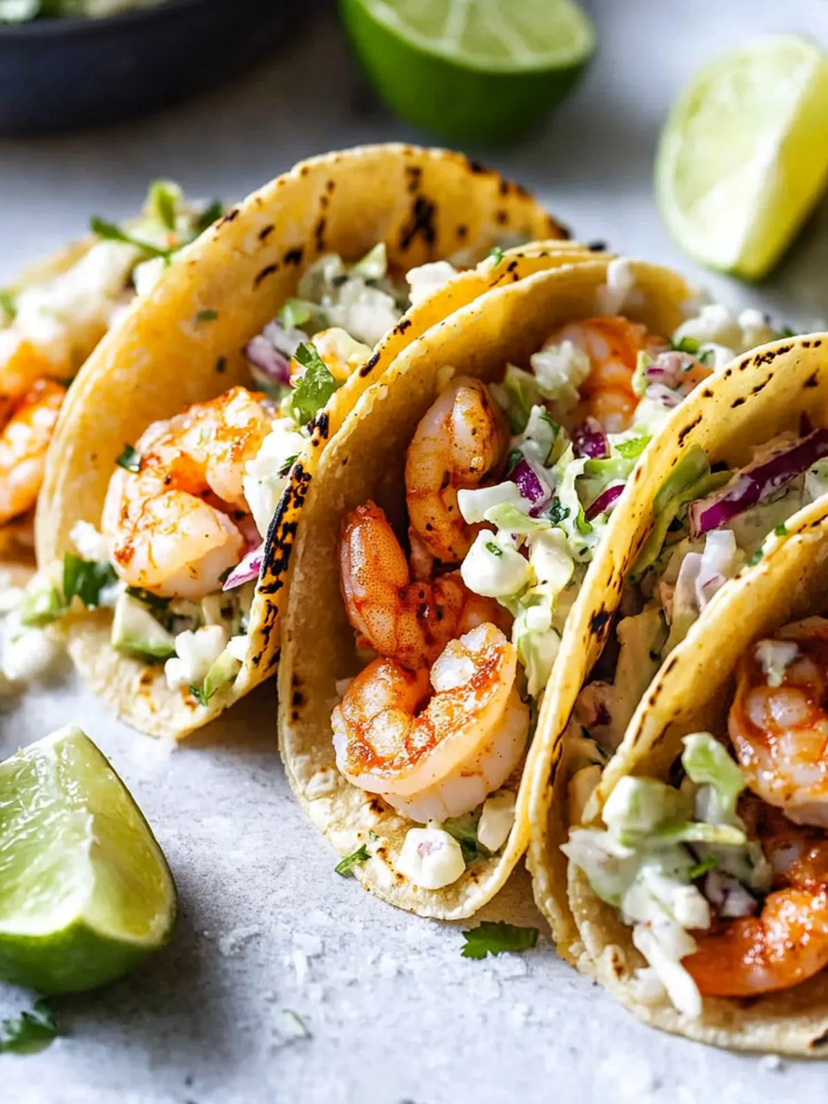 Shrimp Tacos with Poblano Lime Slaw for Flavor Lovers 5 Shrimp Tacos with Poblano Lime Slaw