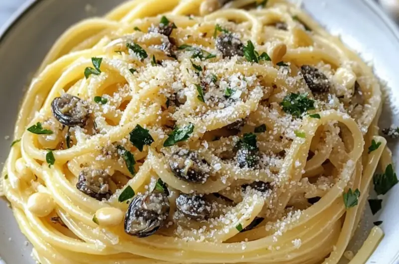 Zesty Garlic Sardine Pasta