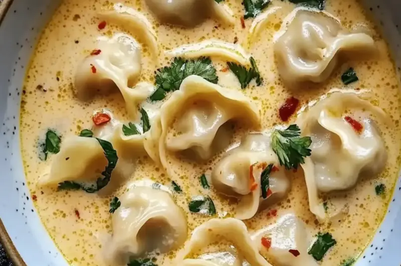 Creamy Thai Dumpling Soup