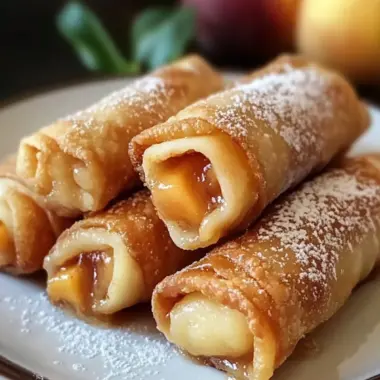 Peach Cobbler Egg Rolls: A Fun Twist on a Classic Dessert 9 Peach Cobbler Egg Rolls