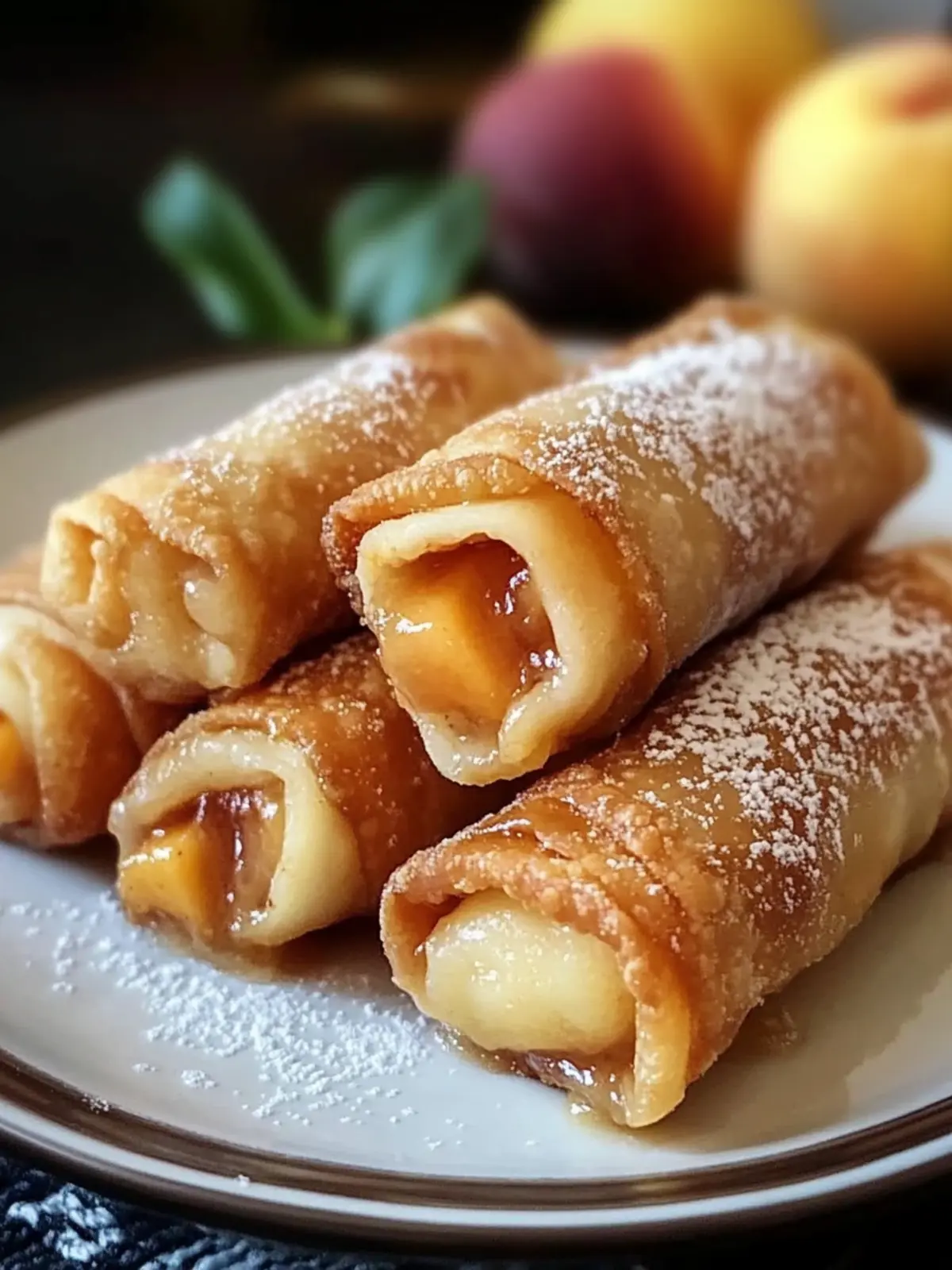 Peach Cobbler Egg Rolls: A Fun Twist on a Classic Dessert 5 Peach Cobbler Egg Rolls